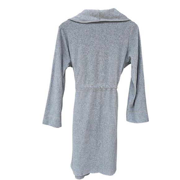 Skin Micro French Terry Robe Heather Grey Size S - Picture 4 of 7